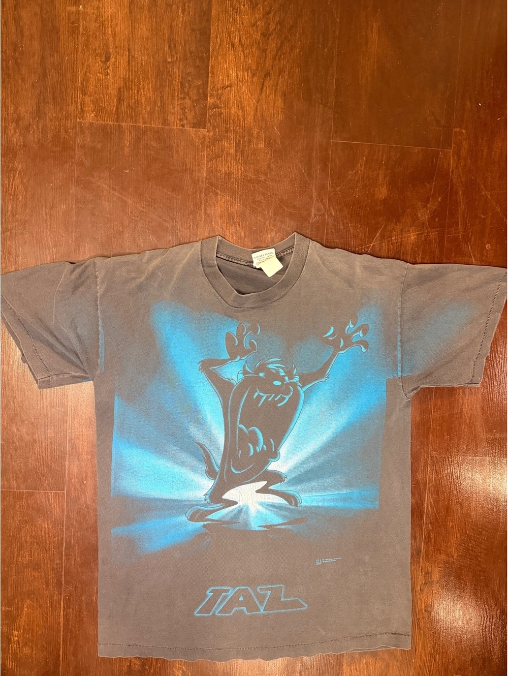 Vintage 1995 Taz Looney Tunes Signal Artwear AOP All Over Print Graphic Tee